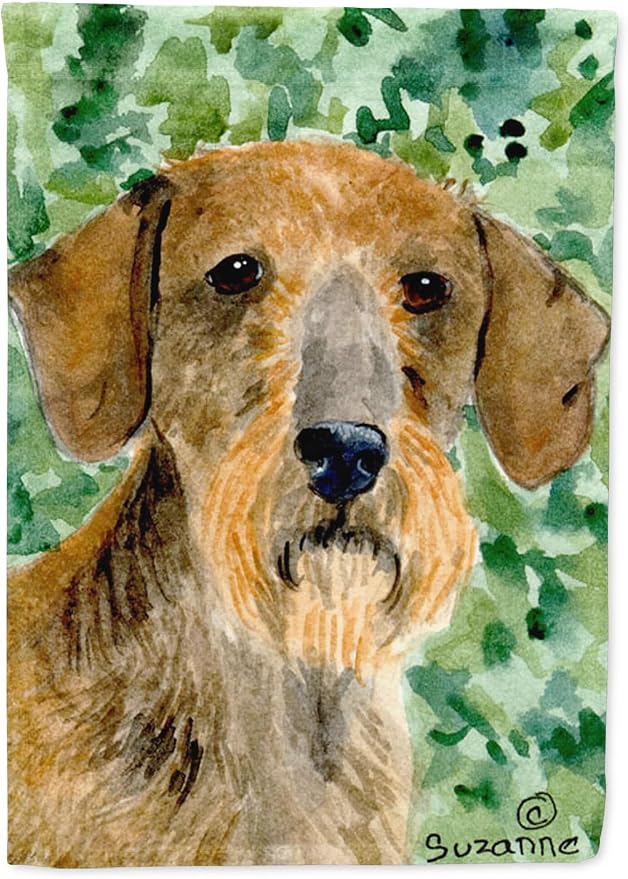 Caroline's Treasures SS8806GF Dachshund Garden Flag Mailbox Flag Decorative Yard Flag Banner Outside Patio Artwork Yard Flower Beds, Garden Size, Multicolor