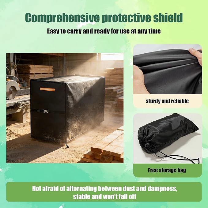 Air Compressor Cover – Waterproof Outdoor Cover for 48"x24"x32" Stationary Compressors, Heavy-Duty Thickened 600D Oxford Fabric Covers for AG2-SM14/AG-S1002 (48"x24"x32")