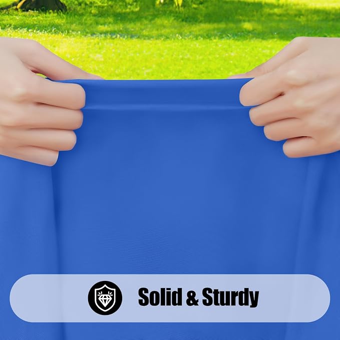 Smiry 6 Pack Rectangle Picnic Table Cloth, Waterproof Elastic Fitted Tablecloths, Washable Polyester Rectangular Patio Table Cover for Camping, Indoor and Outdoor (Blue, 30"x60")