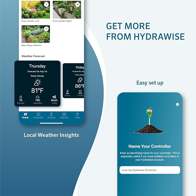 Hunter PRO-HC600 Smart WiFi Irrigation Controller, 6 Zone Outdoor & Indoor Sprinkler Timer, Hydrawise App Compatible, Weather-Based Scheduling, Flow Sensor Ready, Touchscreen