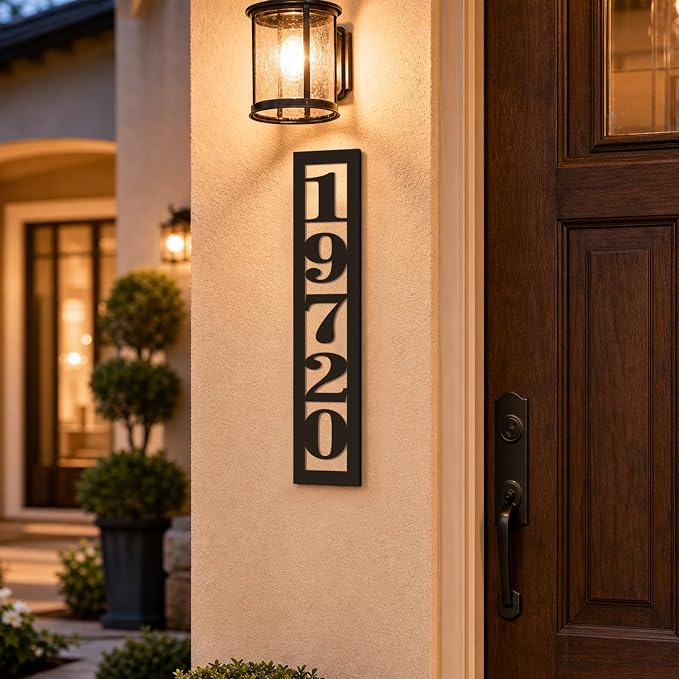 Vertical House Numbers For Outside Modern Custom Metal Address Numbers For House Personalized Address Signs For Houses Numbers For House Address Outside Address Plaques House Signs For Outside