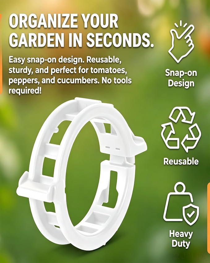 200 PCS Plant Clips for Climbing Plants, Tomato Twine for Trellis String Support, Grape Vine Tomato Vine Vegetables Plants Garden Support Clips to Grow Upright (Black,200)