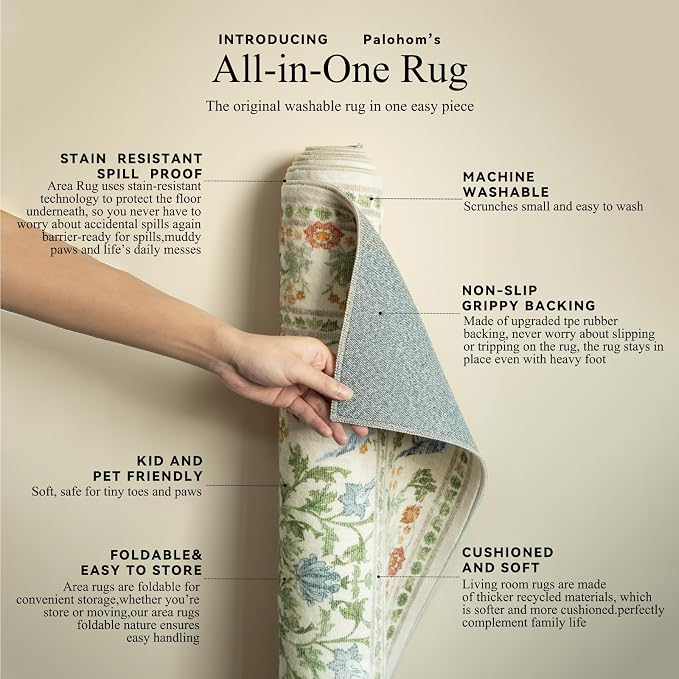 Washable Runners for Hallways Kitchen Rug: 2'x10' Runner Rugs Stain Resistant Non Slip Low Pile Soft Indoor Carpet Runner Rugs for Entryway Hallway Bedroom Kitchen Beside Bathroom Laundry Room