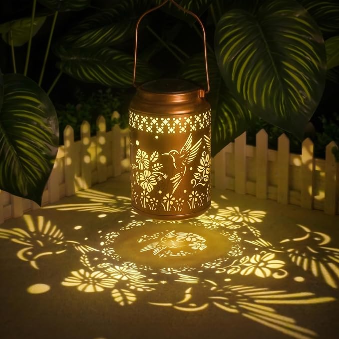 Birthday Gifts for Women Men, Garden Decor Hummingbird Solar Lanterns Outdoor Waterproof, Teacher Appreciation Gifts, Graduation Gifts, Mother Day Gifts for Mom