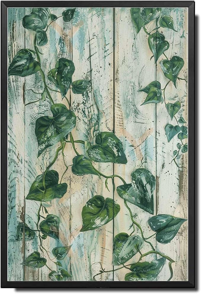 Metal Sign Tin Sign Vintage Wall Art Rustic Trail Pothos Tin Sign for Vintage Paintings Shabby Chic Decor and Easy Installation Funny Outdoor Decor for Restaurant 12×16 Inches with Metal Frame