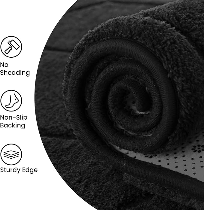 Sour Lemon Area Rugs 10x14 Living Room Bedroom, Exta Large Carpet Black | Washable, Geometric Alfombra Para Salas Modernas, Non Slip Big Soft Thick Fluffy Plush, Memory foam Rug for Kids Playroom