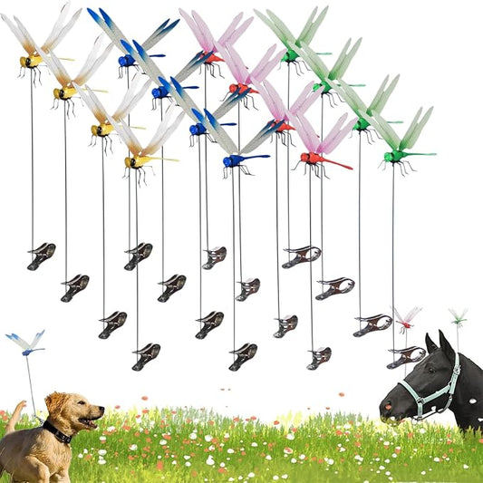 3D Dragon Fly Clip, Dragon Fly Clips for Bugs - Double Reinforced Wings/Upgraded Strong Clip, PVC Waterproof Wings Never Fade, 1:1 Realistic Fake Dragonfly Clips to Keep Bugs Away (16 PCS)