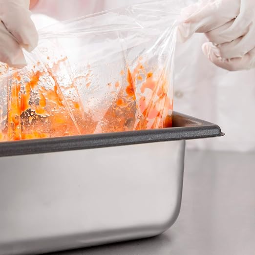 APQ Pack of 1500 Steam Table Pan Liners on Roll with Twist Tie 34 x 25. High Density Pan Liners 34x25. Thickness 0.50 mil. Polyethylene Bun Pan Covers for Caterers, Cafeterias, Restaurants.
