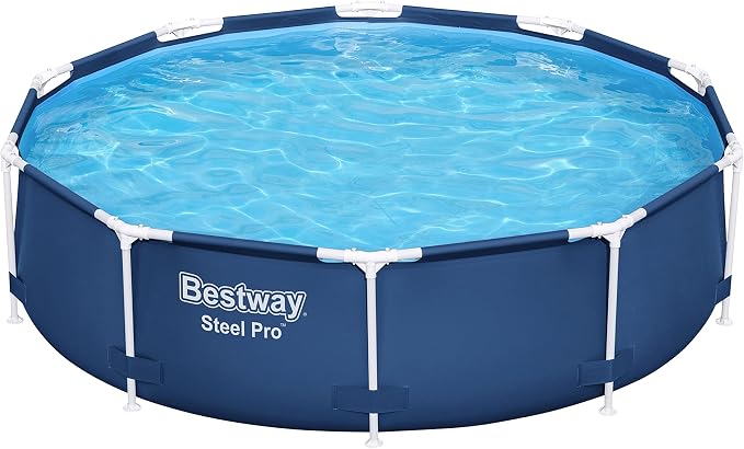 Bestway Steel Pro Swimming Pool Set | Above Ground Round Paddling Pool, 10’ x 30"