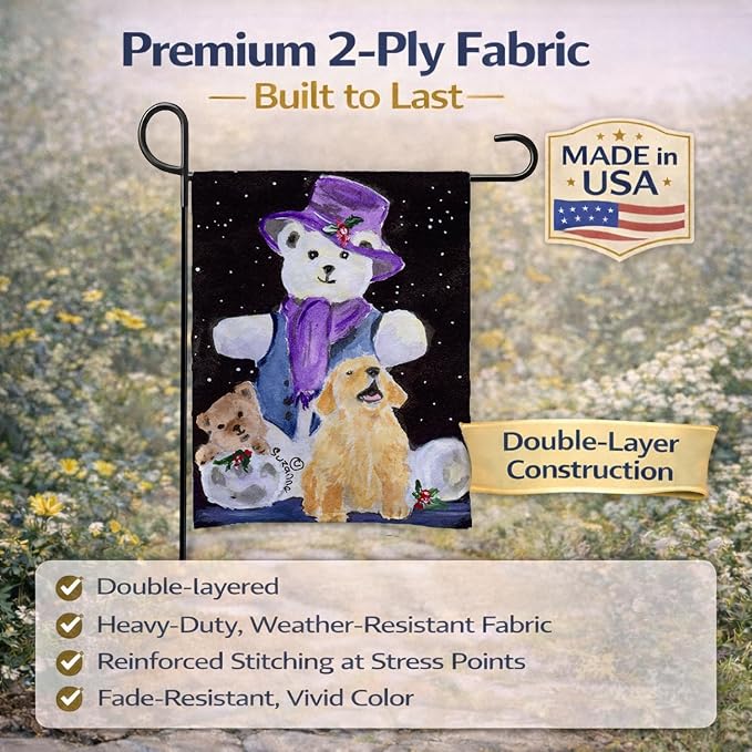 Caroline's Treasures SS8954GF Golden Retriever Garden Flag Mailbox Flag Decorative Yard Flag Banner Outside Patio Artwork Yard Flower Beds, Garden Size, Multicolor