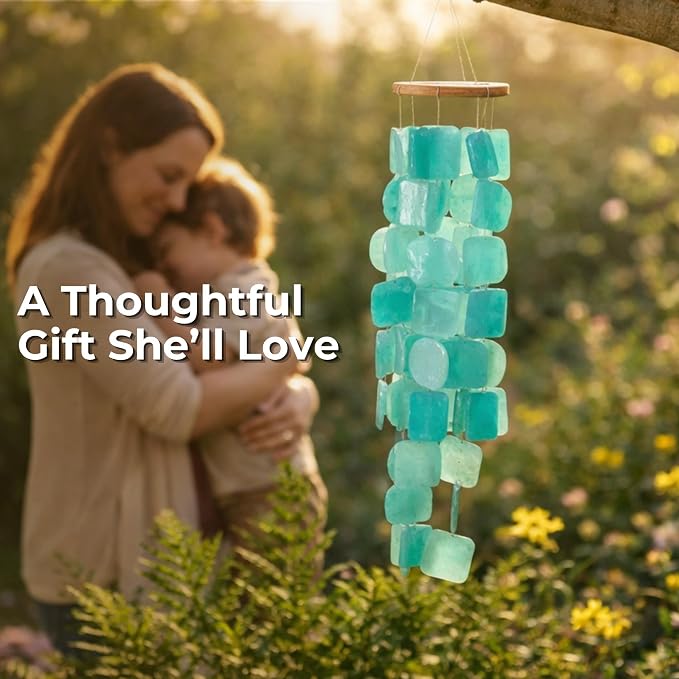 Solange & Frances Beach Decor, Outdoor Decor, Wind Chimes for Outside. Unique Yard Decorations Outdoor Windchimes, Birthday Gifts for Women, and Gift for Men