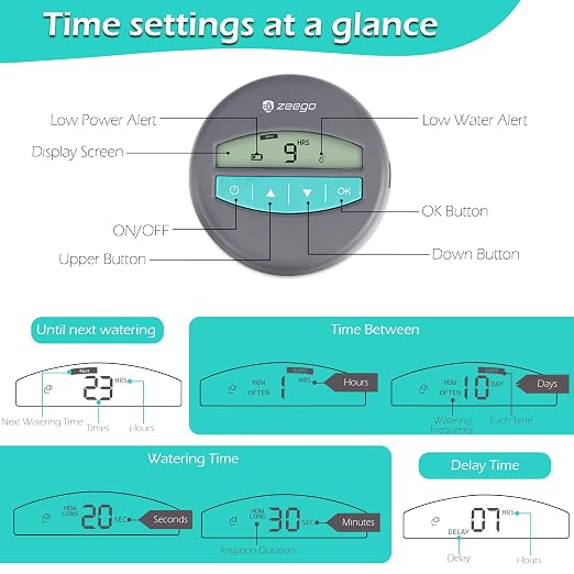 Zeego Automatic Drip Irrigation Kit with Digital Programmable Water Timer