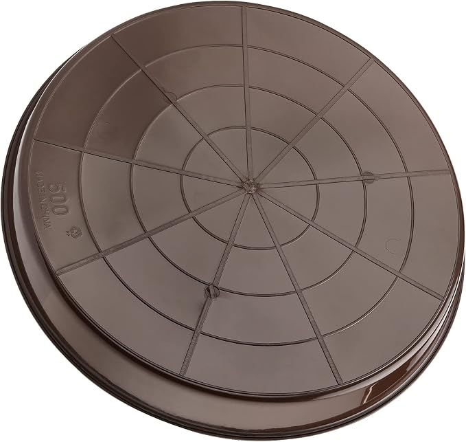 12 Pack 17 Inch Plastic Plant Saucers, Round Plant Pot Saucers, Large Flower Pot Drip Trays Plants Garden Saucers for Indoor Outdoor Planters, Brown