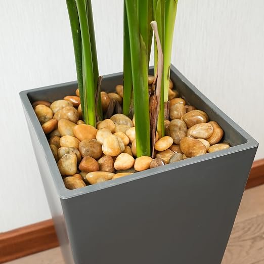 StoneCreek 300 LBS River Rocks(25 x 12 LBS Bags), Large Size, Decorative Garden Stones for Plant Landscaping, Polished Gravel Filler Pebbles for Home Decoration, Vases, Succulents(Pale Yellow Pebbles)