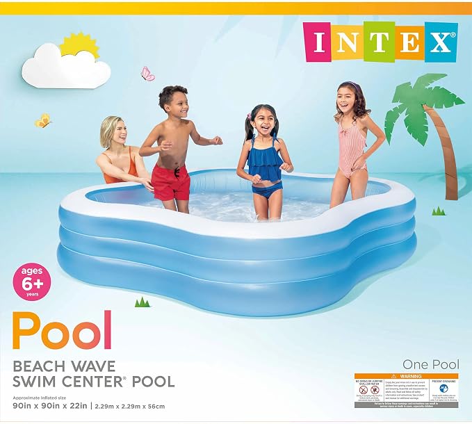 Intex 57495EP 90" X 90" X 22" Swim Center Family Pool Assorted Colors