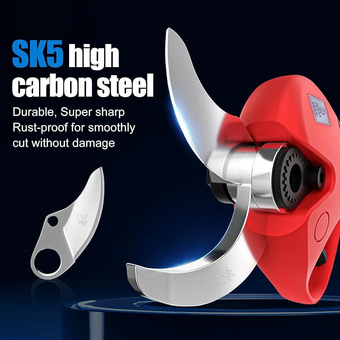 Electric Pruning Shears Cordless, 1.6"(40mm) Cordless Pruner, 2Pcs 2000mAh Battery Operated Pruning Shears & Electric Tree Pruner, SK5 Steel Blades Battery Powered Pruning Shears JOVANT