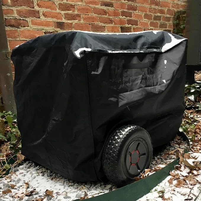 Waterproof Universal Generator Cover for Most Generators 6500-9000 Watt, Heavy Duty Thicken 600D Polyester,Weather and UV Resistant(31 x 29 x 28 inch-Black)