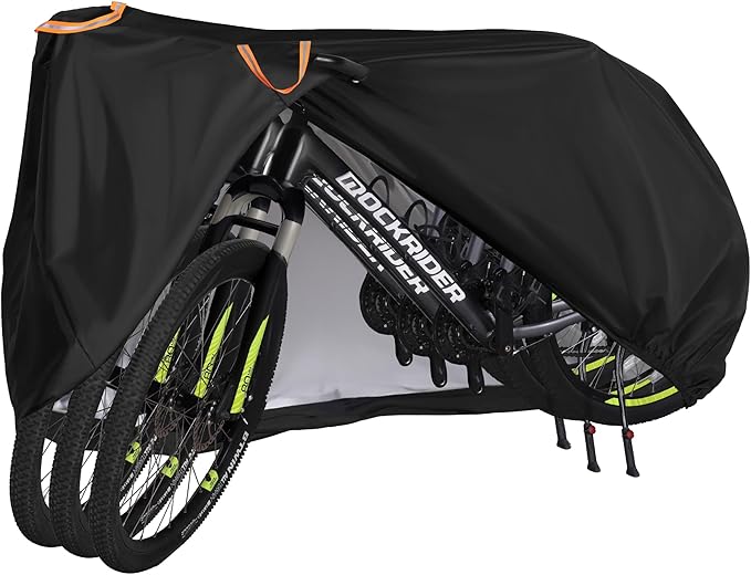 Puroma Bike Cover for 1/2/3 Bikes, Waterproof Outdoor Storage Bicycle Covers Rain Sun UV Dust Wind Proof with Lock Hole for Mountain Road Electric Bike