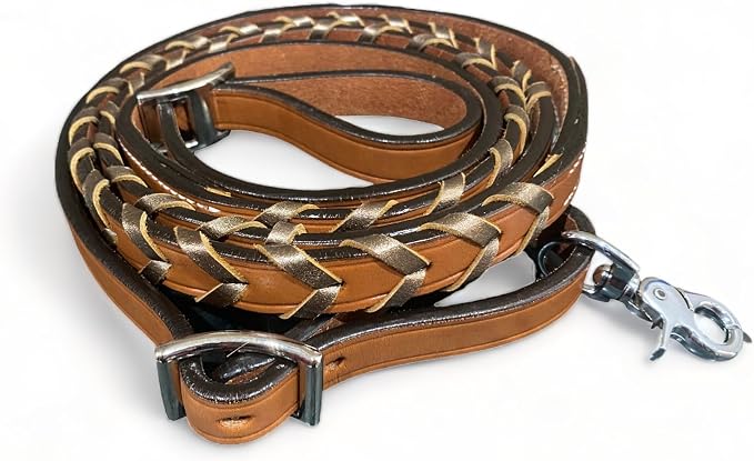 Soft Leather Reins Horse Reins Barrel Reins Laced Barrel Rains Leather Rains