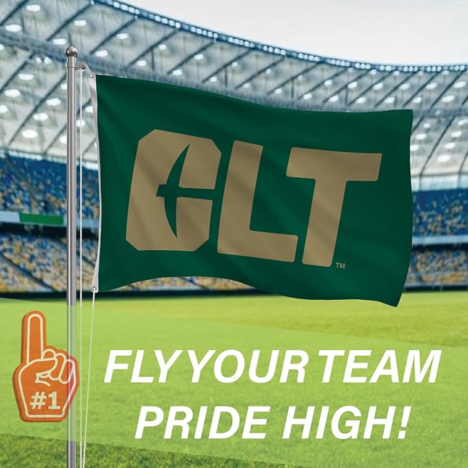 NCAA University of North Carolina/Charlotte Flag with Grommets, 3'x5' Charlotte 49ers Outdoor College Flags & Banners for Garden Patio Indoor Wall Décor