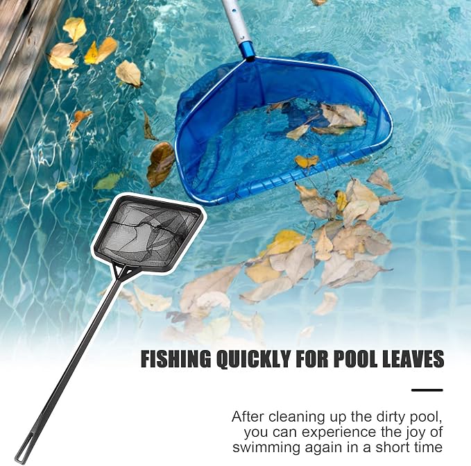 Swimming Pool Leaf Skimmer Net, Fine Mesh Leaf Rake for Efficient Debris Removal, Ideal for Swimming Pools, Hot Tubs, and Ponds Heavy Duty, Professional Grade Cleaning Tool (multicolor3)