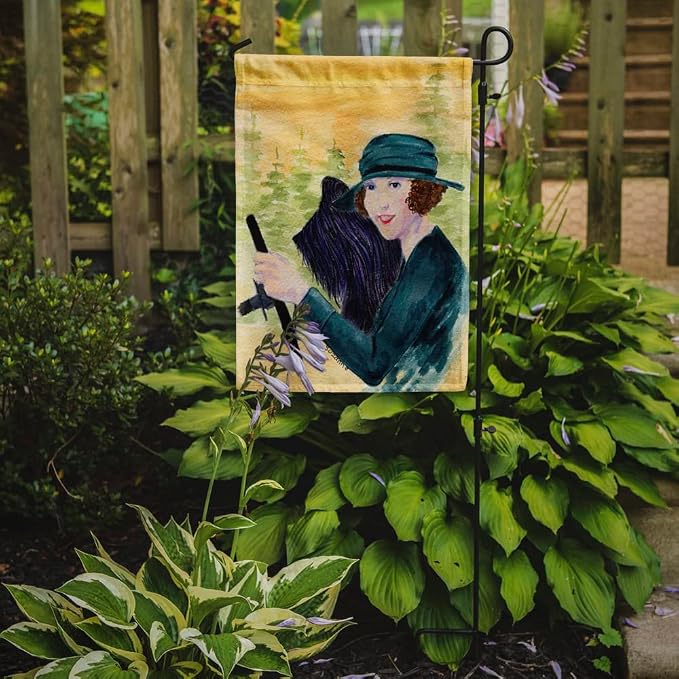 Caroline's Treasures SS8549GF Lady driving with her Briard Garden Flag Mailbox Flag Decorative Yard Flag Banner Outside Patio Artwork Yard Flower Beds, Garden Size, Multicolor