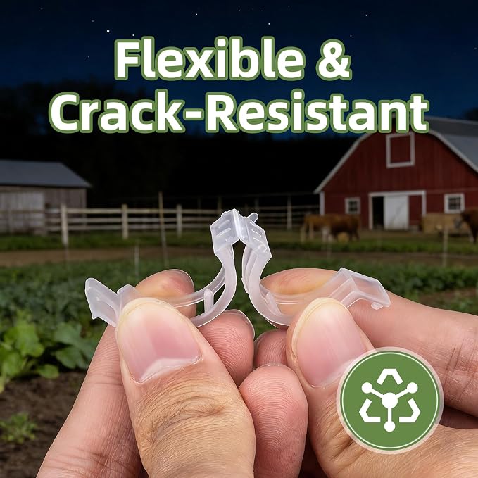 CLEANGOR 300Pcs Plant Clips, Plant Support Clips Plastic Trellis Clips | Garden Plant Clips for Tomatoes, Cucumbers, Vines, Reusable Garden Clips Tomato Clips, Gardening Supplies to Grow Upright