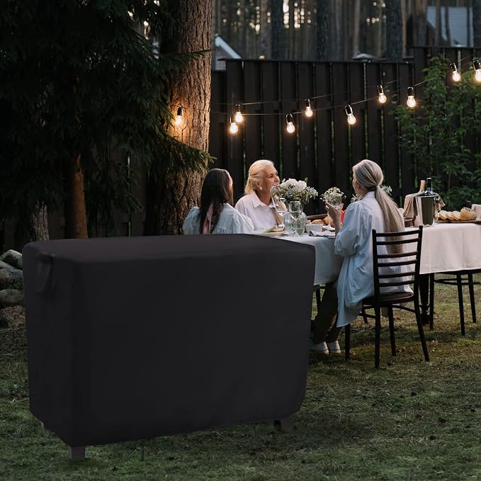 Patio Prep Table Cover for 52 Inch Keter Unity XL Portable Outdoor Table, Waterproof Outdoor Bar Table Cover, for Outdoor Grill Cart Pizza Oven Table - 52 x 22 x 33 Inch