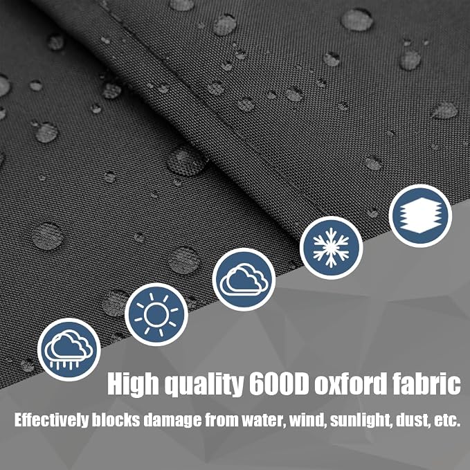 Miter Saw Cover, Waterproof Dust Cover for 10" and 12" Sliding Miter Saws | Black, Dual Handles, Buckle Secure, Windproof Drawstring, 600D Oxford Fabric, Garage & Workshop Storage, Miter Saw Dust Cover