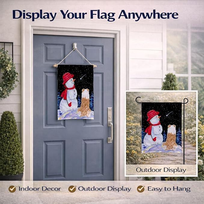 Caroline's Treasures SS8573GF Australian Shepherd Garden Flag Mailbox Flag Decorative Yard Flag Banner Outside Patio Artwork Yard Flower Beds, Garden Size, Multicolor
