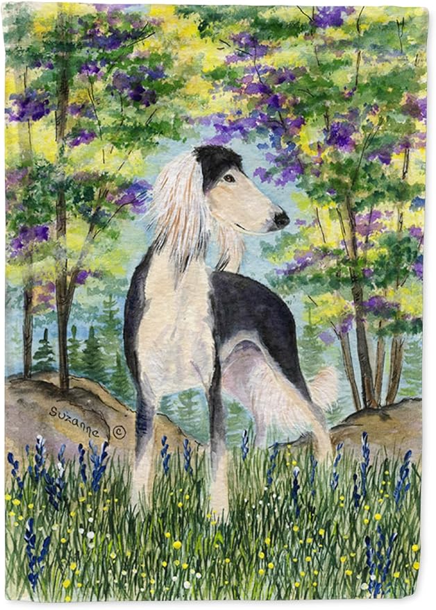 Caroline's Treasures SS8200GF Saluki Garden Flag Mailbox Flag Decorative Yard Flag Banner Outside Patio Artwork Yard Flower Beds, Garden Size, Multicolor