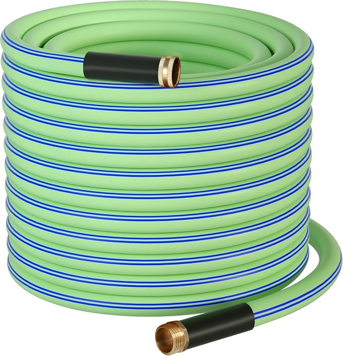 Atlantic Heavy Duty Garden Hose 200ft x 5/8 Inch Green Color Water Hose.(200 Feet)