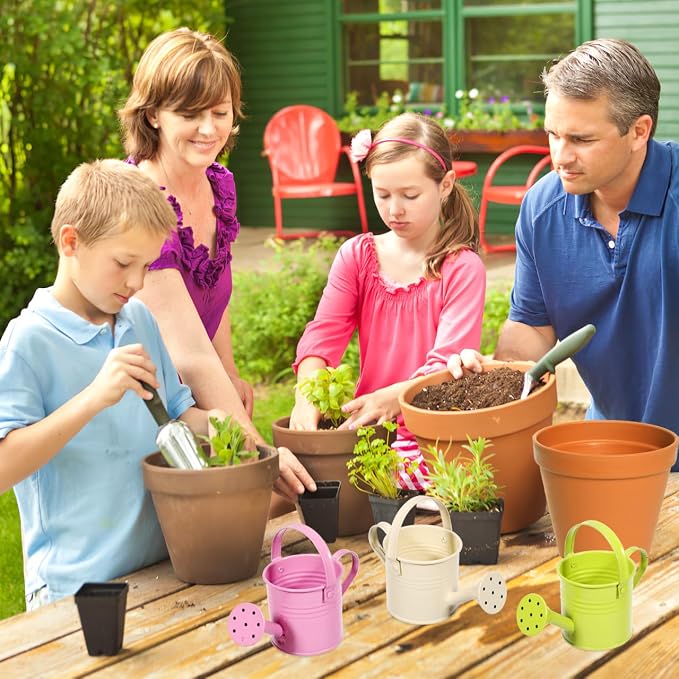 NOLITOY 5Pcs Small Watering Can: Anti-Leak Thick Metal — Indoor Watering Pot for House Plants — Mini Gardening Gifts for Kids Home Desk