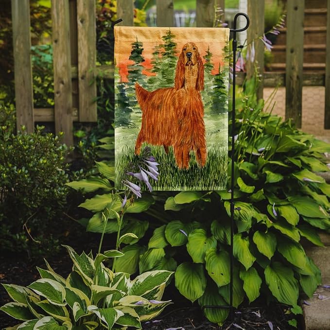 Caroline's Treasures SS8625GF Irish Setter Garden Flag Mailbox Flag Decorative Yard Flag Banner Outside Patio Artwork Yard Flower Beds, Garden Size, Multicolor