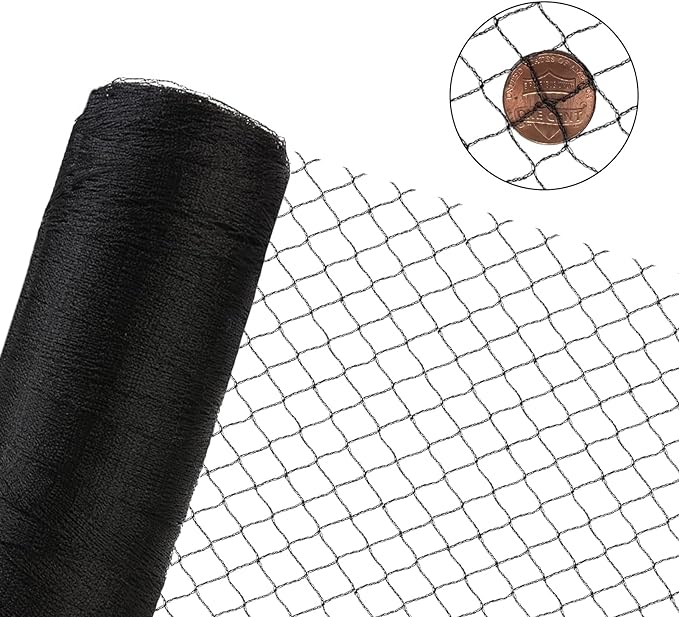 Bird Netting 50X50 FT, 1" Mesh, Strong Woven Garden Netting for Plants, Fruit Trees, Blueberry Bushes, Vegetables, Strawberry Protection, Against Bird, Deer, Squirres, Chicken, Small Animals