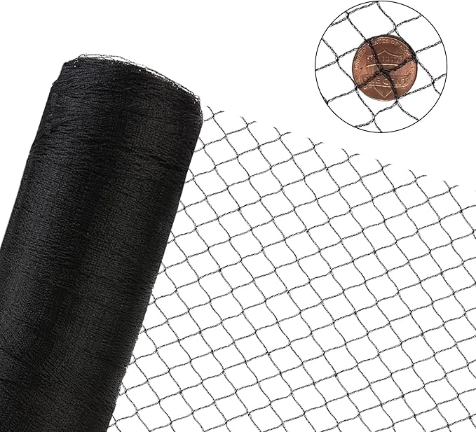 Bird Netting 15X40 FT, 1/2" Mesh, Strong Woven Garden Netting for Plants, Fruit Trees, Blueberry Bushes, Vegetables, Strawberry Protection, Against Bird, Deer, Squirres, Poultry, Small Animals