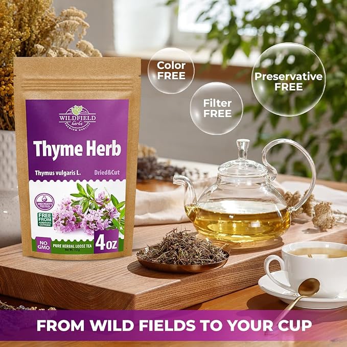 4 oz. Thyme Herbal Tea (Thymus Vulgaris) - 113g Dried Thyme Leaves Herb Tea Hierba De Tomillo