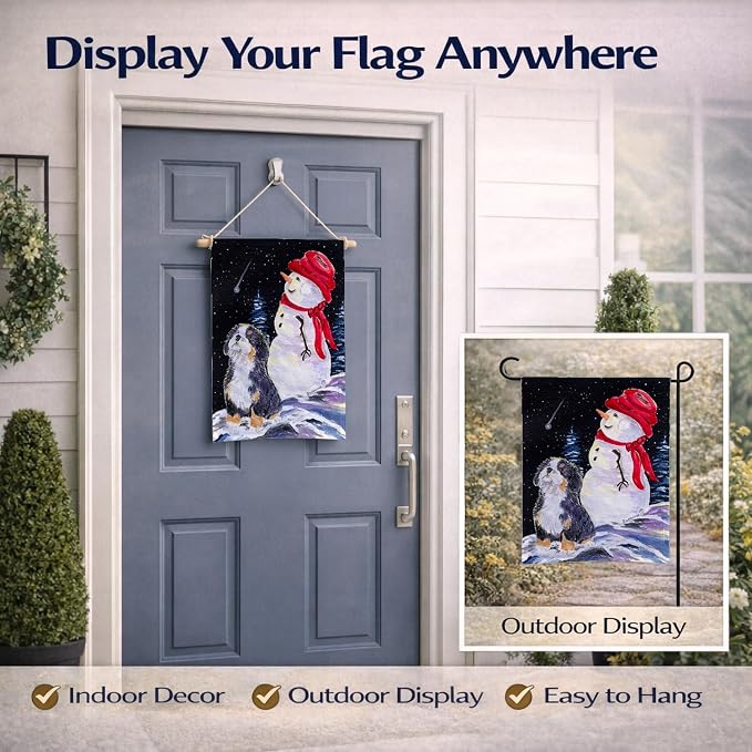 Caroline's Treasures SS8575GF Bernese Mountain Dog Garden Flag Mailbox Flag Decorative Yard Flag Banner Outside Patio Artwork Yard Flower Beds, Garden Size, Multicolor