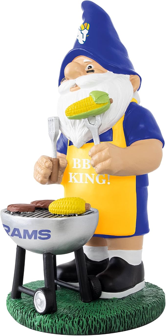 FOCO NFL Unisex-Adult NFL Team Logo Grill Garden Statue Outdoor Gnome 10"