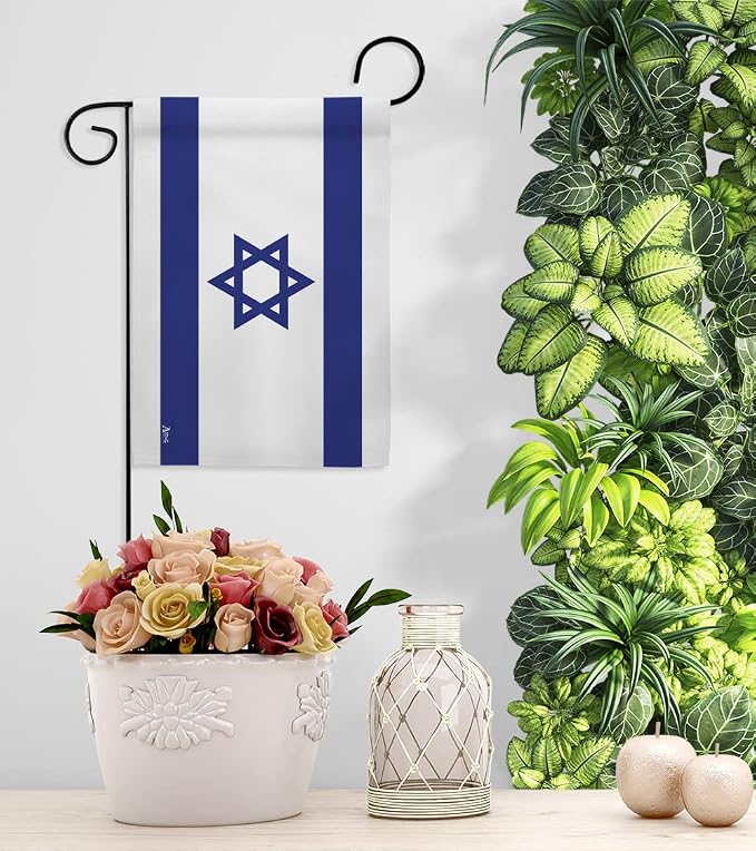 Israel Flag Bandera de Israeli American Flag for Outside Banner Pack Lawn Garden Outdoor Wall Poster Door Grave Cemetery Tapestry Grandma Gifts Cemetery Decor Jewish Decorations Made in USA