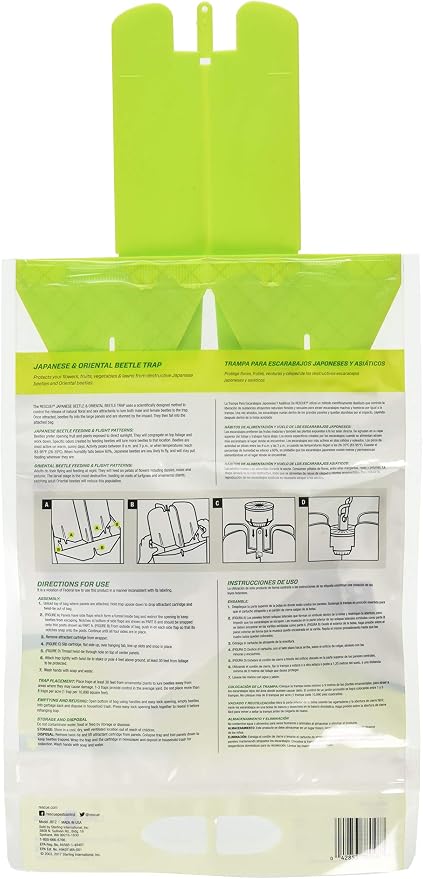 RESCUE! Japanese & Oriental Beetle Trap – One Season, Reusable - 3 Traps