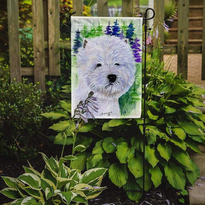 Caroline's Treasures SS8002GF Westie Garden Flag Mailbox Flag Decorative Yard Flag Banner Outside Patio Artwork Yard Flower Beds, Garden Size, Multicolor
