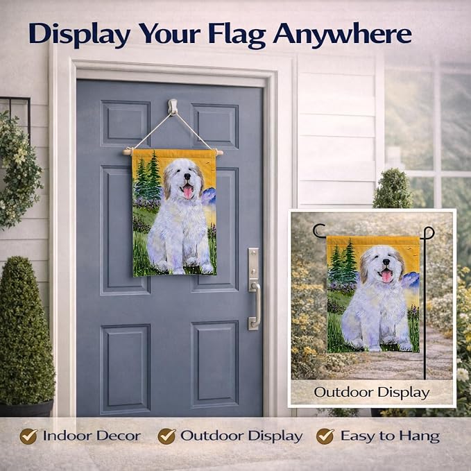 Caroline's Treasures SS8469GF Great Pyrenees Garden Flag Mailbox Flag Decorative Yard Flag Banner Outside Patio Artwork Yard Flower Beds, Garden Size, Multicolor