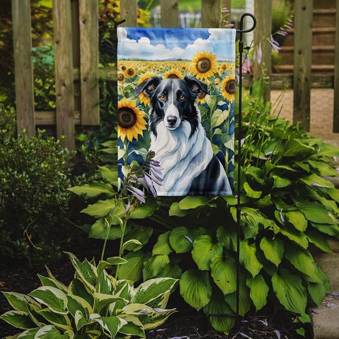 Caroline's Treasures DAC6034GF Borzoi in Sunflowers Garden Flag Mailbox Flag Decorative Yard Flag Banner Outside Patio Artwork Yard Flower Beds, Garden Size, Multicolor