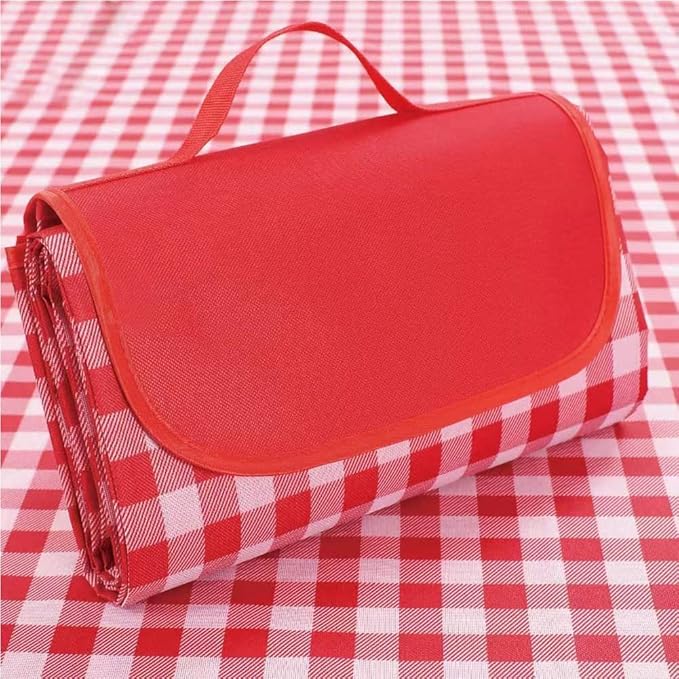 LRUUIDDE Extra Large Picnic Blanket Beach Blankets, Outdoor Foldable Waterproof Sand Mat for Beach Camping Hiking Travel Family Concerts Grass Park Music Festival Lawn Mats (Red, 80x60inch)