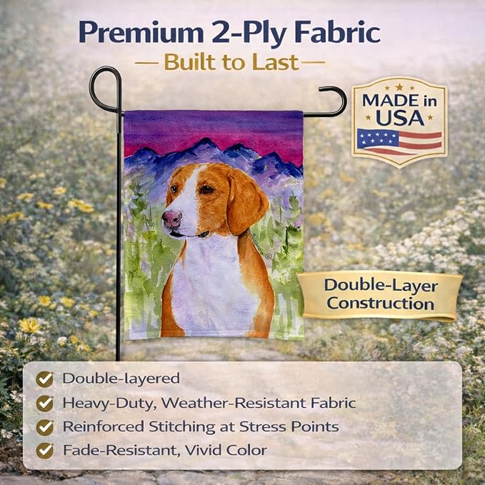 Caroline's Treasures SS1020GF Drever Garden Flag Mailbox Flag Decorative Yard Flag Banner Outside Patio Artwork Yard Flower Beds, Garden Size, Multicolor