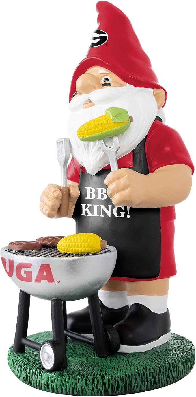 FOCO NCAA Unisex-Adult NCAA College Team Logo Grill Garden Statue Outdoor Gnome 10"