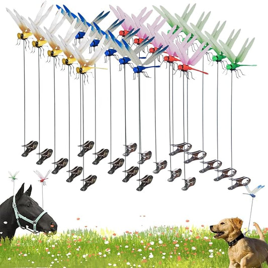 3D Dragon Fly Clip, Dragon Fly Clips for Bugs - Double Reinforced Wings/Upgraded Strong Clip, PVC Waterproof Wings Never Fade, 1:1 Realistic Fake Dragonfly Clips to Keep Bugs Away (20 PCS)