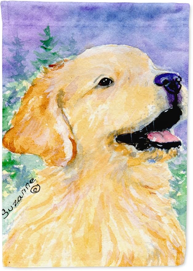 Caroline's Treasures SS8904GF Golden Retriever Garden Flag Mailbox Flag Decorative Yard Flag Banner Outside Patio Artwork Yard Flower Beds, Garden Size, Multicolor