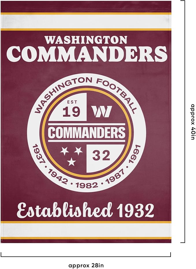 NFL Double Sided Team Logo Vertical Flag (40" x 28")